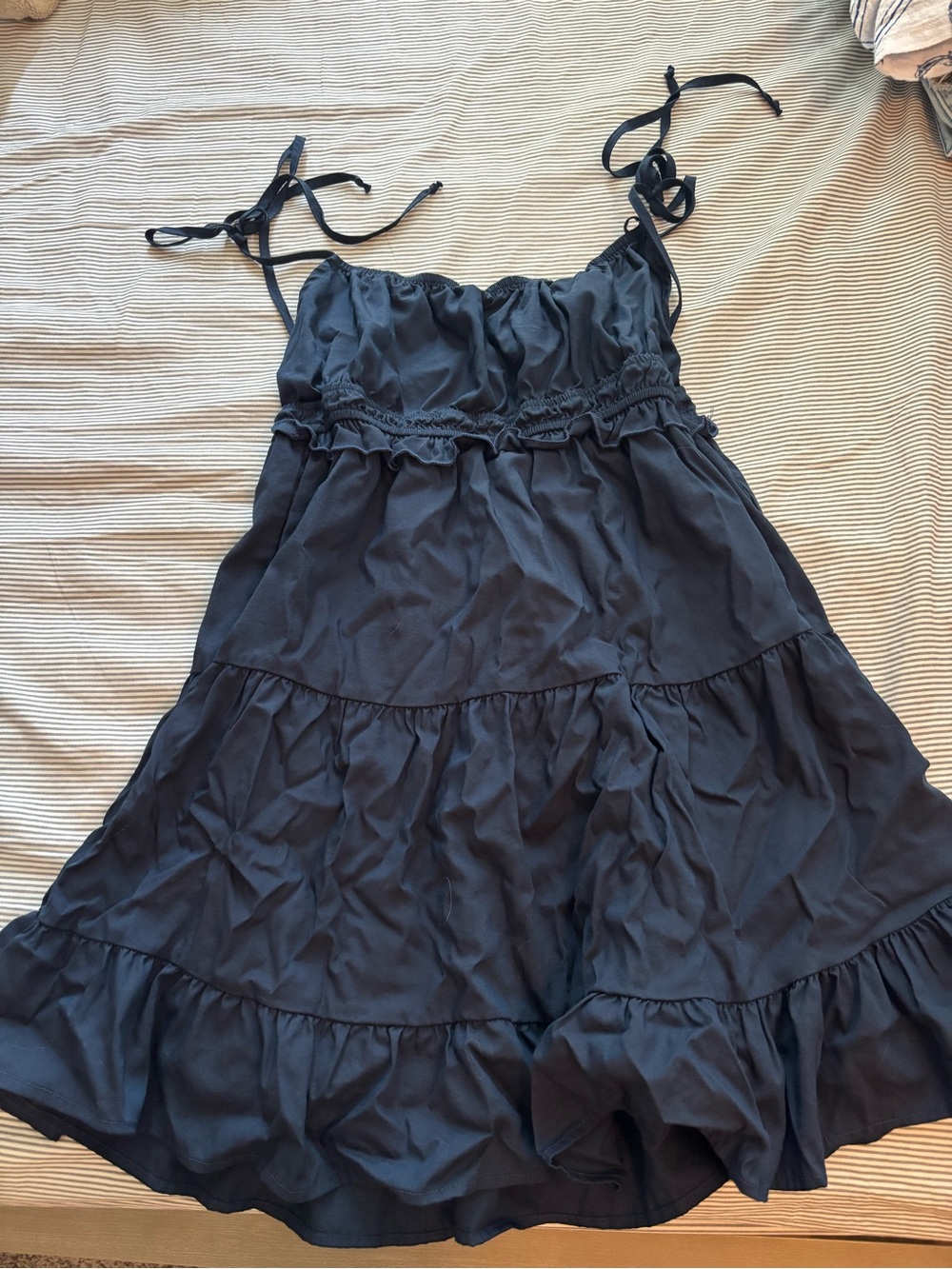Edikted Black Ruffle Tiered Mini Dress